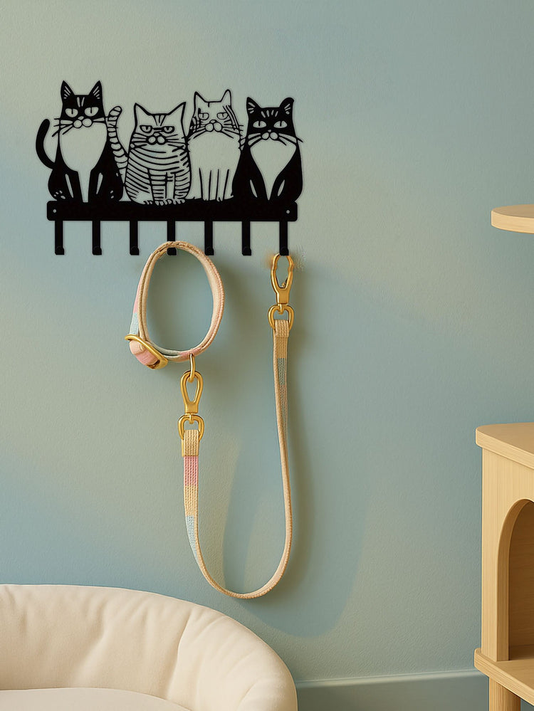 1PC Cute Cat Wall Hook-Adorable Kitty Decor For Home, Strong Metal Wall Hooks 28 k